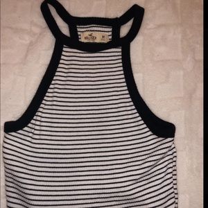 Hollister Medium Crop Top- Navy/White